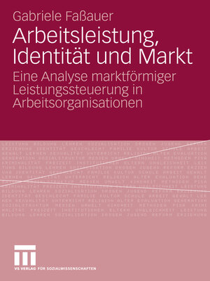 cover image of Arbeitsleistung, Identität und Markt